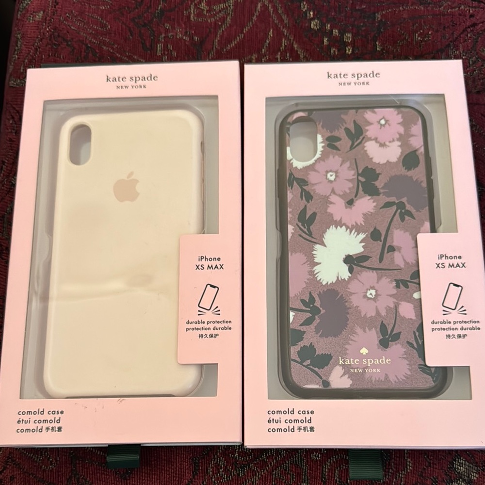 Kate Spade iPhone XS Max Floral and Cream Cases